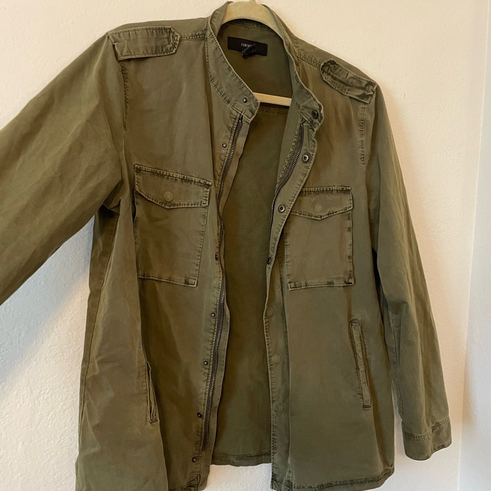 Forever 21 Green Army Jacket Size L